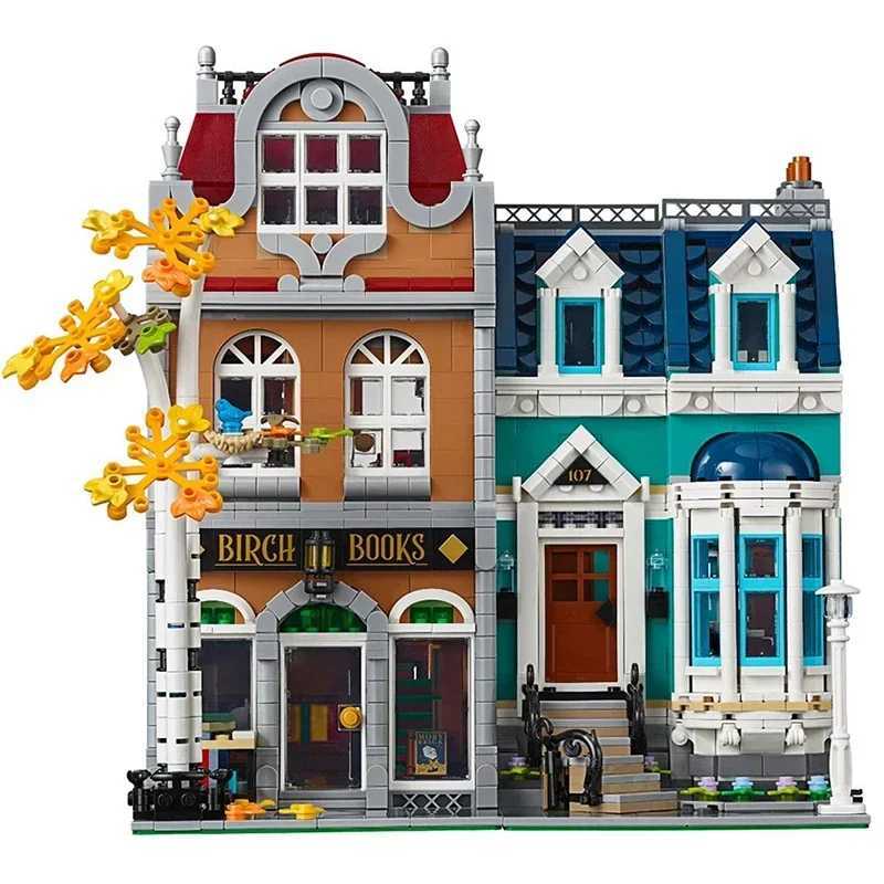 Blocks MINI Figures Bookshop Toy Bookstore Architecture City StreetView Building Blocks Bricks Christmas Gift Compatible 10270 z241009