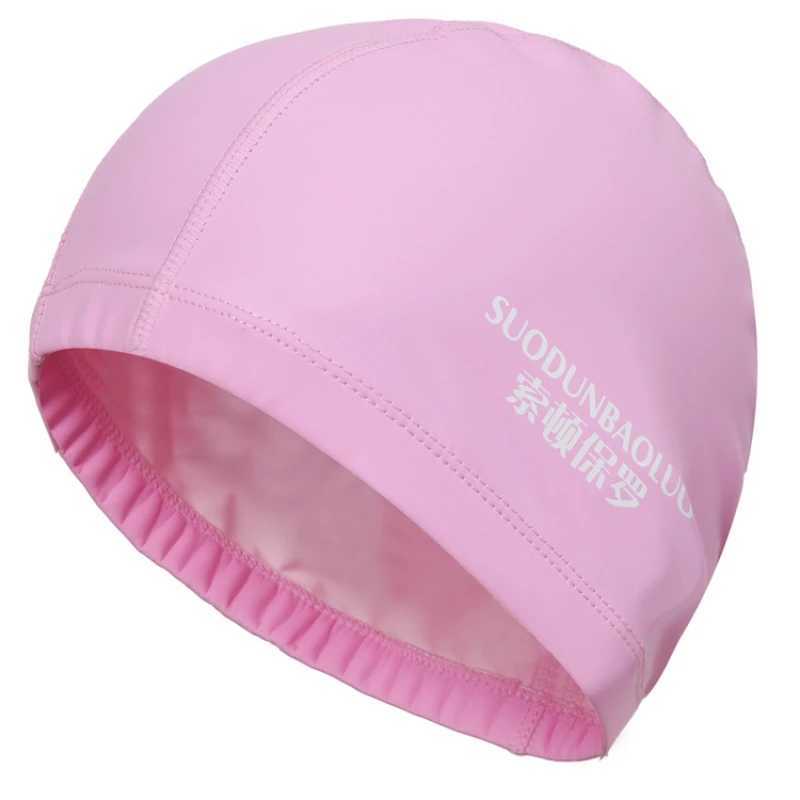 Swimming accessories for adult men/women high elasticity waterproof PU fabric ear protection long hair sports swimming pool cap swimming cap CL241009