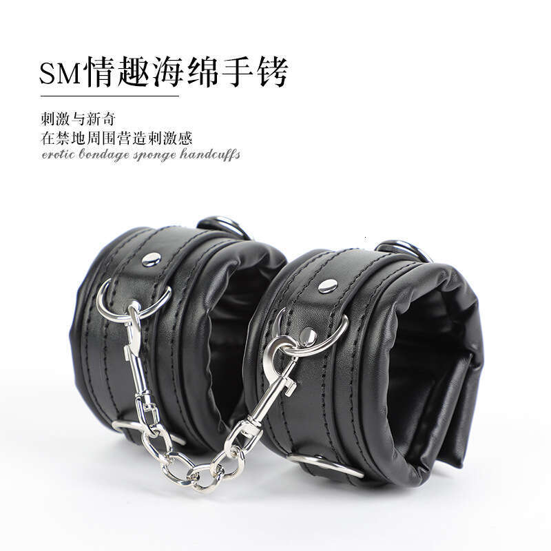 Cross border hot selling SM props bundled with bound sponge sex handcuffs, thickened sex handcuffs, alternative adult products