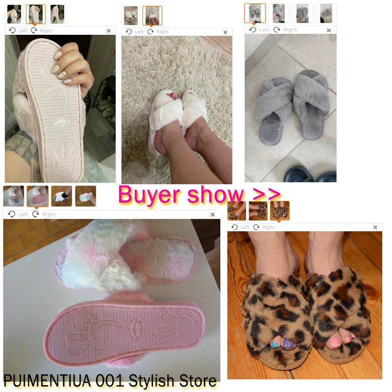 Womens Winter Home Fur Sliding Block Womens Cross Fluffy Fur Home Sliding Block Flat Board Shoes Womens Flip Cover 241007