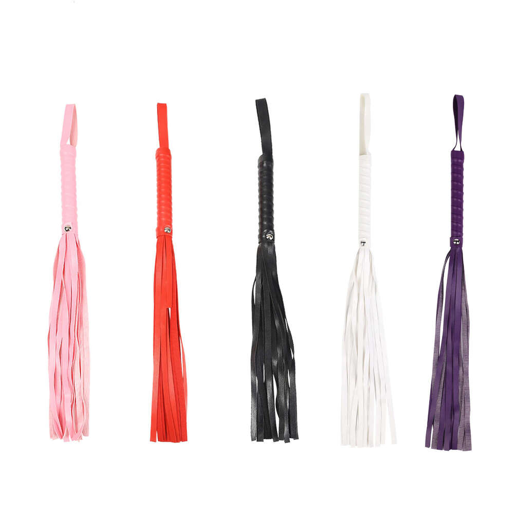 Cross border hot selling SM prop tassel small whip SP punishment training erotic leather whip alternative adult products