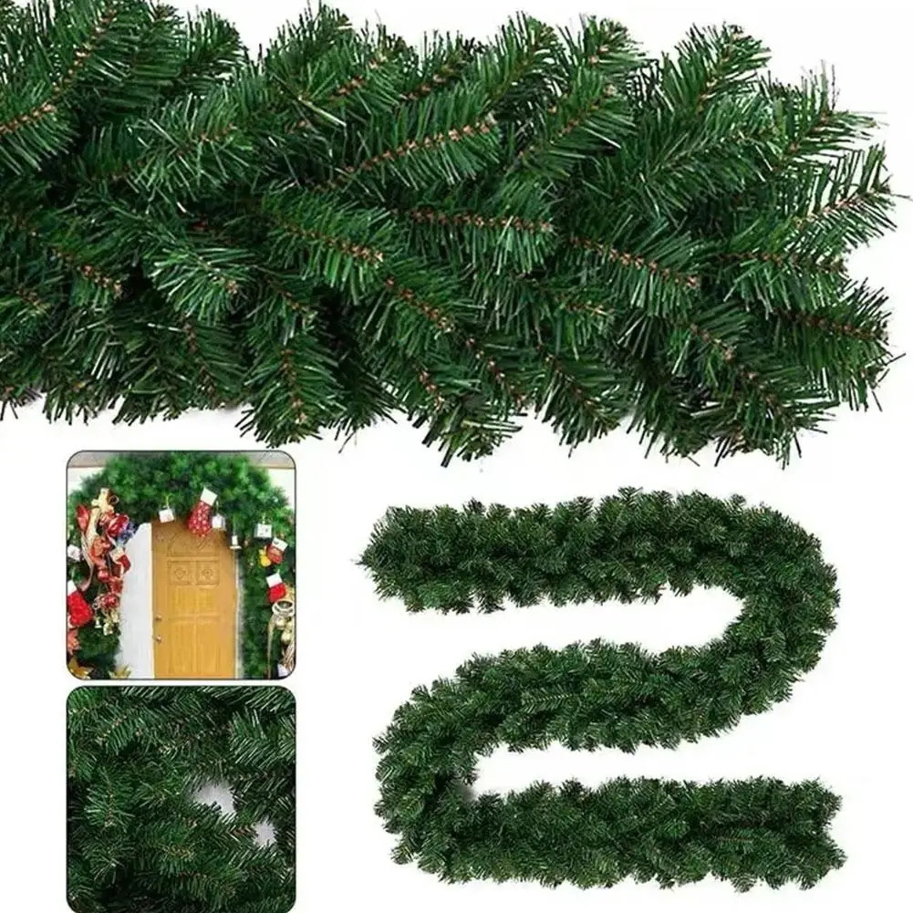 Artificial plant Christmas garden with lights pine branches Christmas decoration Rattan Wreath Vine used for home decoration K8H1 241008CJ