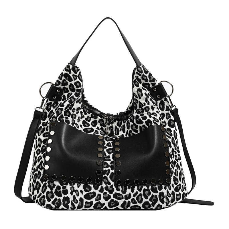 CMM Womens Leopard Print Large Capacity Tote Bag New Casual Shoulder Bag Crossbody Bag Armpit Bag for Women