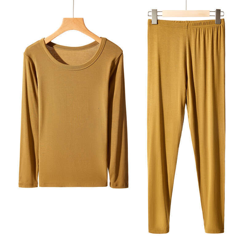 and Warm Underwear Set Beauty Body Tight Winter Top Bottom Shirt Autumn Pants Thin Women's Clothing