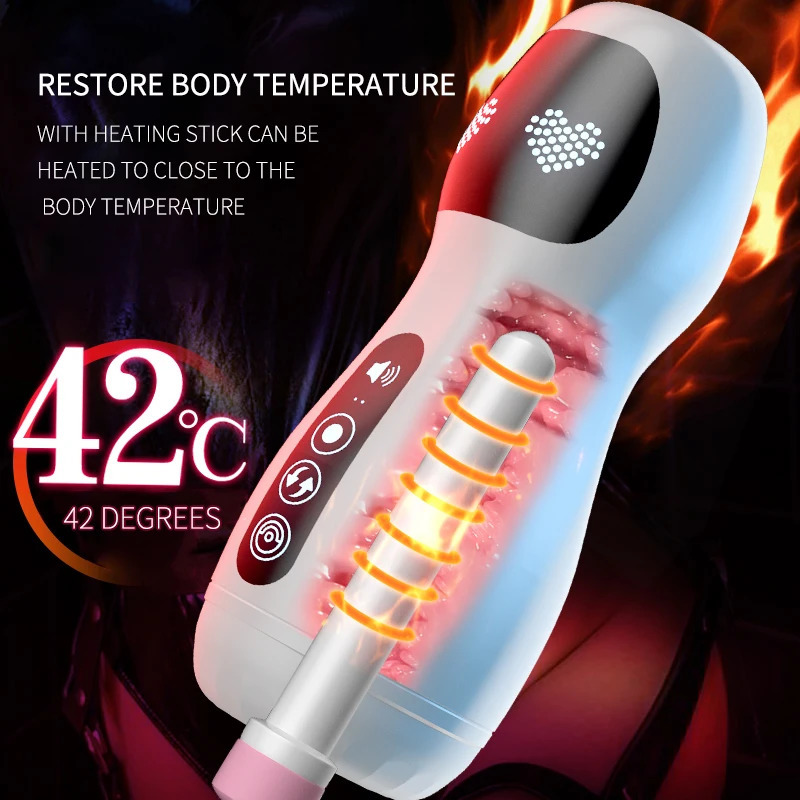 Automatic male masturbation cup silicone real vaginal suction pocket cat sex toy for penis vibration oral 240914