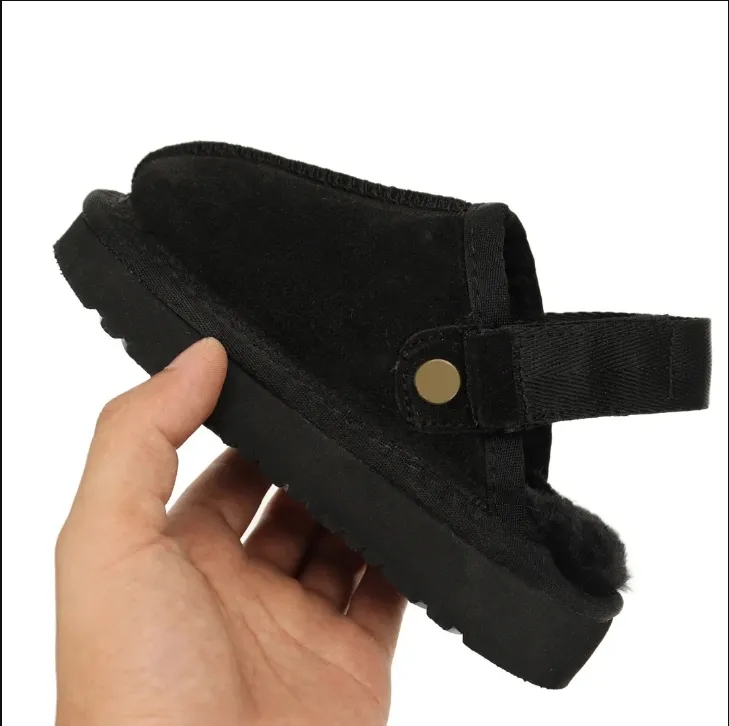Kids Toddler Clogs Funkette Slippers Baby children Classic Ultra Mini Baby Clogs Soft Sheepskin Shearling in Goldenstar Style z250513