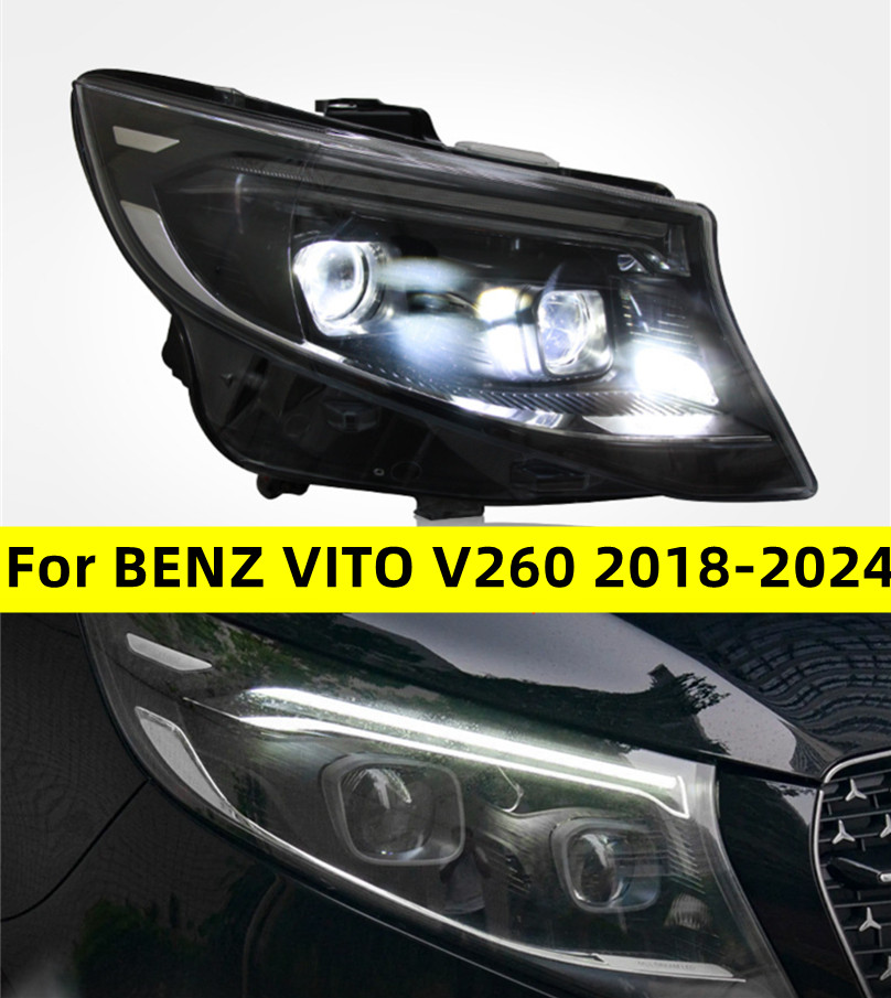 Headlight For BENZ VITO 20 18-2024 V260 Headlight Assembly Far and Near LED Flowing Light Turn Signal