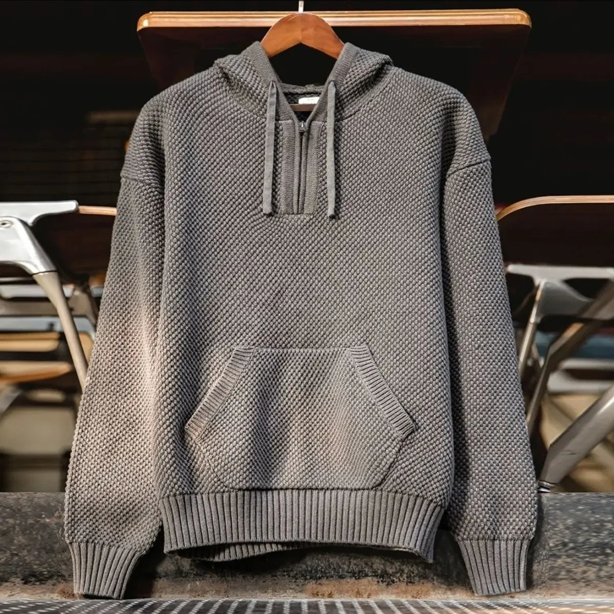 mens sweater jacket with zipper for autumn and winter casual Korean review Knitted cardigan wool sweater mens original open competition 241007