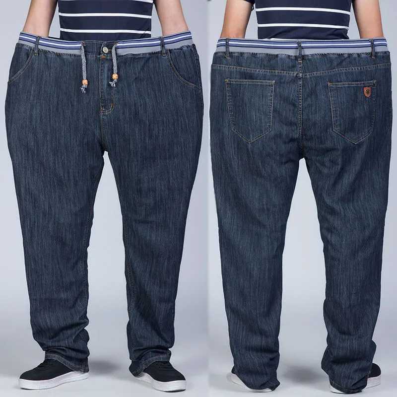 Plus Big Size Black Jeans Men Elastic Denim Trousers Mens Jean Brand 2022 Pants Man ClothesX241009