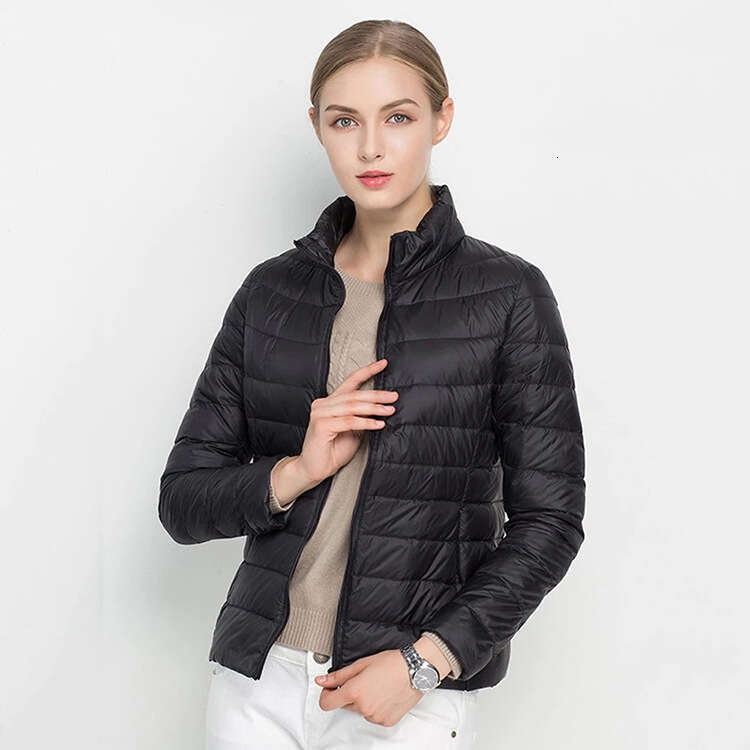 2024 Autumn/Winter Fashionable Lightweight White Duck Stand up Collar Slimming Womens Winter Down Jacket