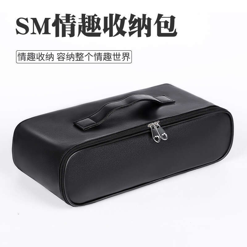 SM sex toy leather storage bag SM prop storage bag Black sex handbag Alternative adult products