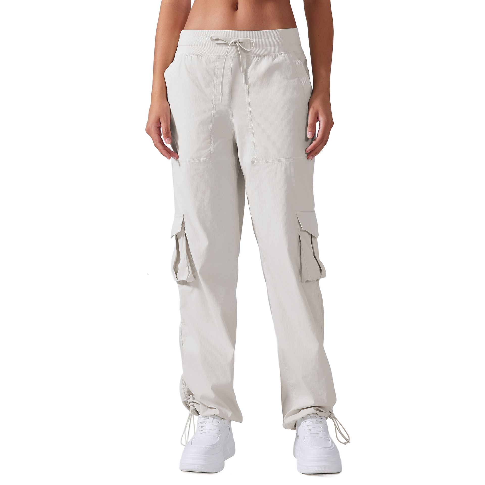 New mid rise sports for women, outdoor running, casual straight leg pants, loose and slimming work pants D25001