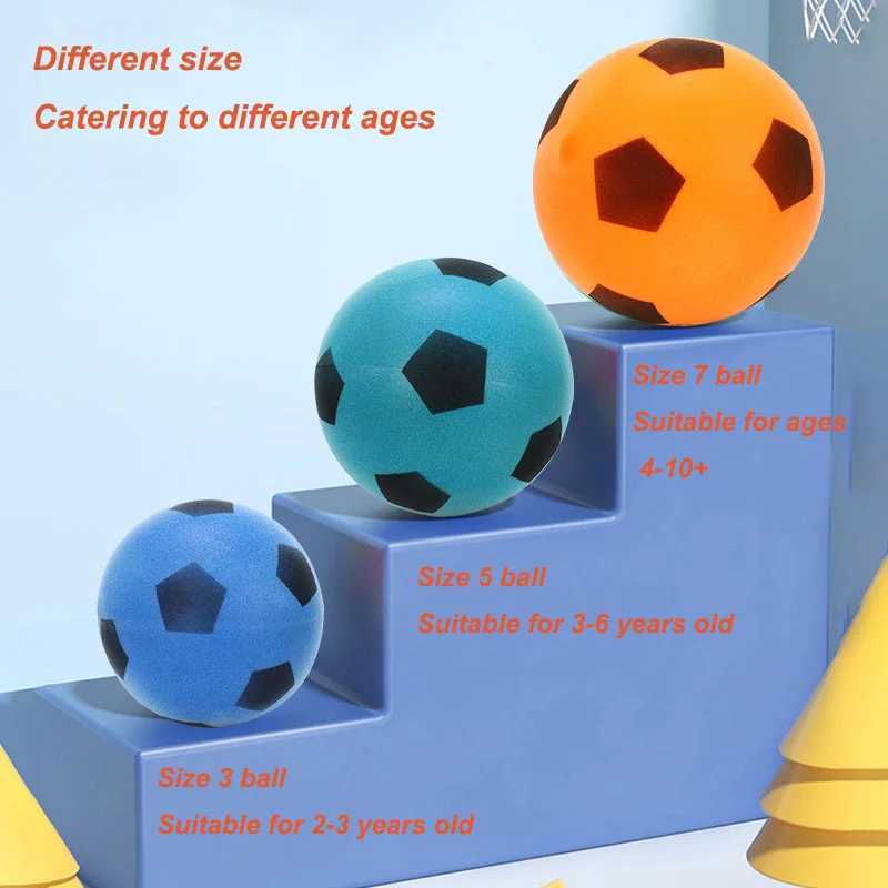 Sint Soccer Ball High density PU foam Quiet football indoor game Quiet bouncing ball Childrens sports toy game No noiseW241008