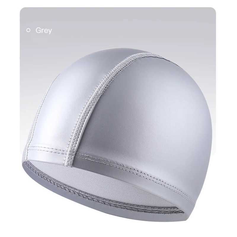 Summer swimming pool cap unisex silicone solid color waterproof earmuffs suitable for women men and adults swimming caps CL241009