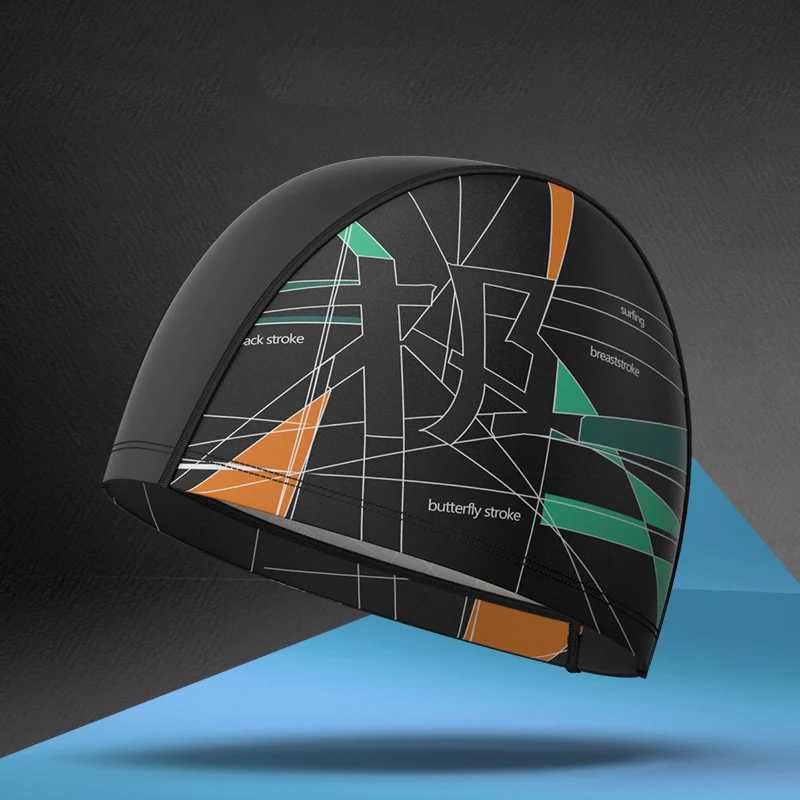 Neutral Chinese style swimming cap accessory suitable for men women children waterproof fish tail CL241009