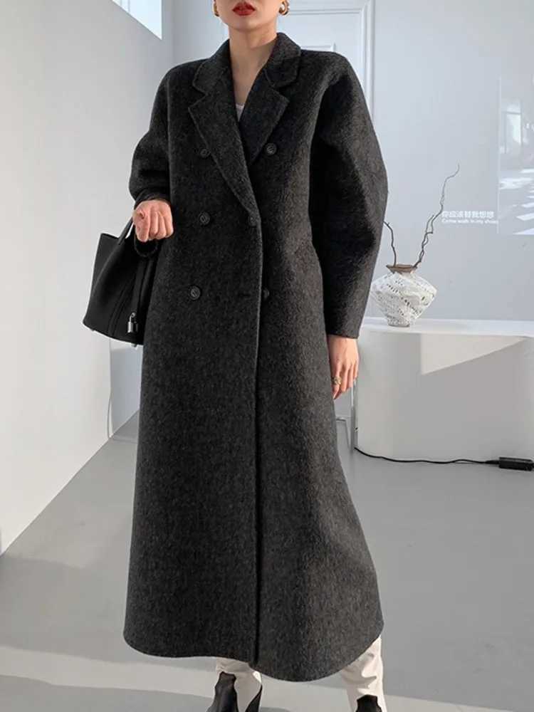 XIWEN Sheep Camel Fleece Double Sided Woolen Coat For Womens Autumn And Winter Hepburn Style 2024 New XF885X241009