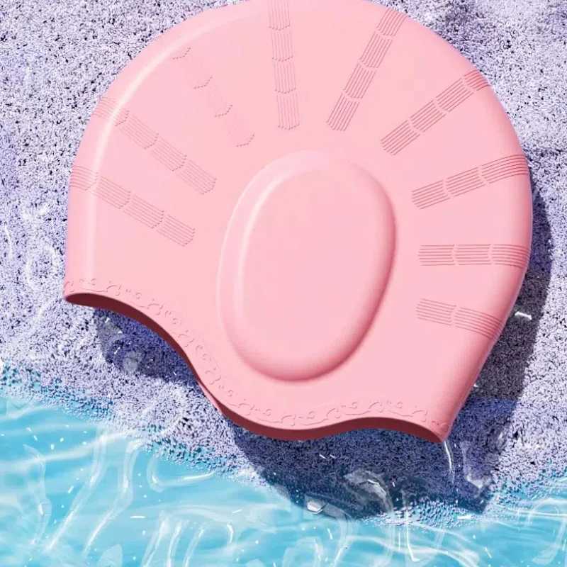 Silicone earmuffs high elasticity comfortable tangle free waterproof adult professional swimming cap CL241009