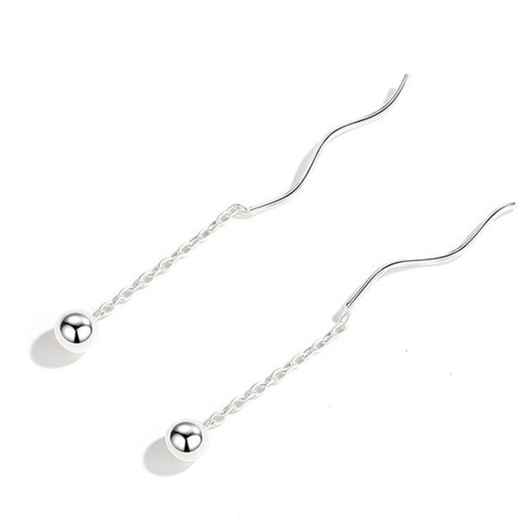 female niche design, round bead earrings, wavy es, personalized simplicity, internet celebrity