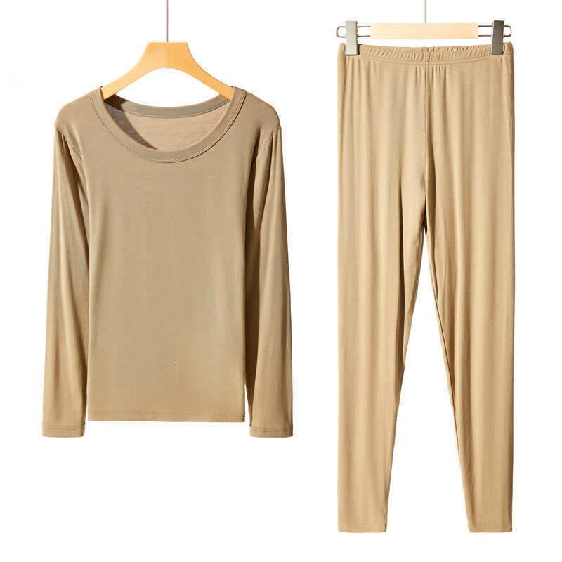 and Warm Underwear Set Beauty Body Tight Winter Top Bottom Shirt Autumn Pants Thin Women's Clothing