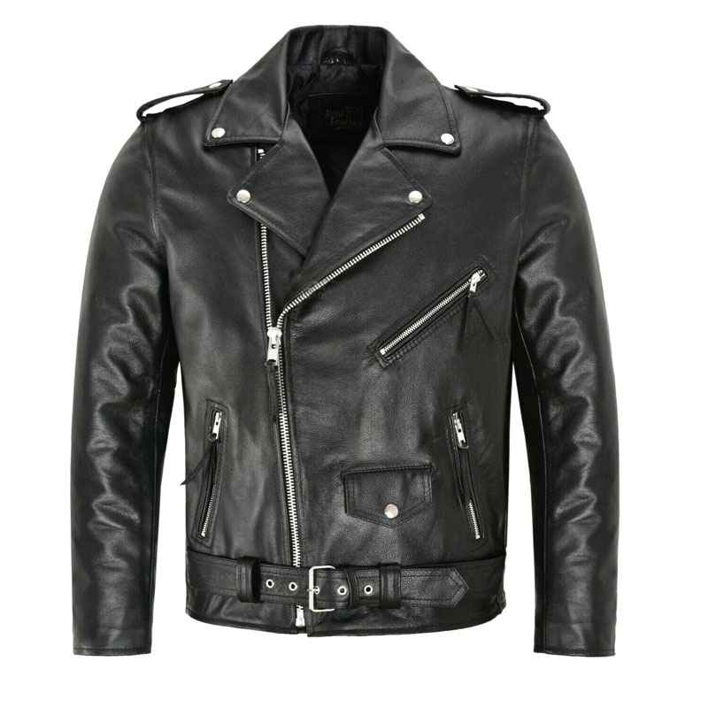 Men PU Leather Jacket Motorcycle Fashion Slim Fit Leather Coat 240914