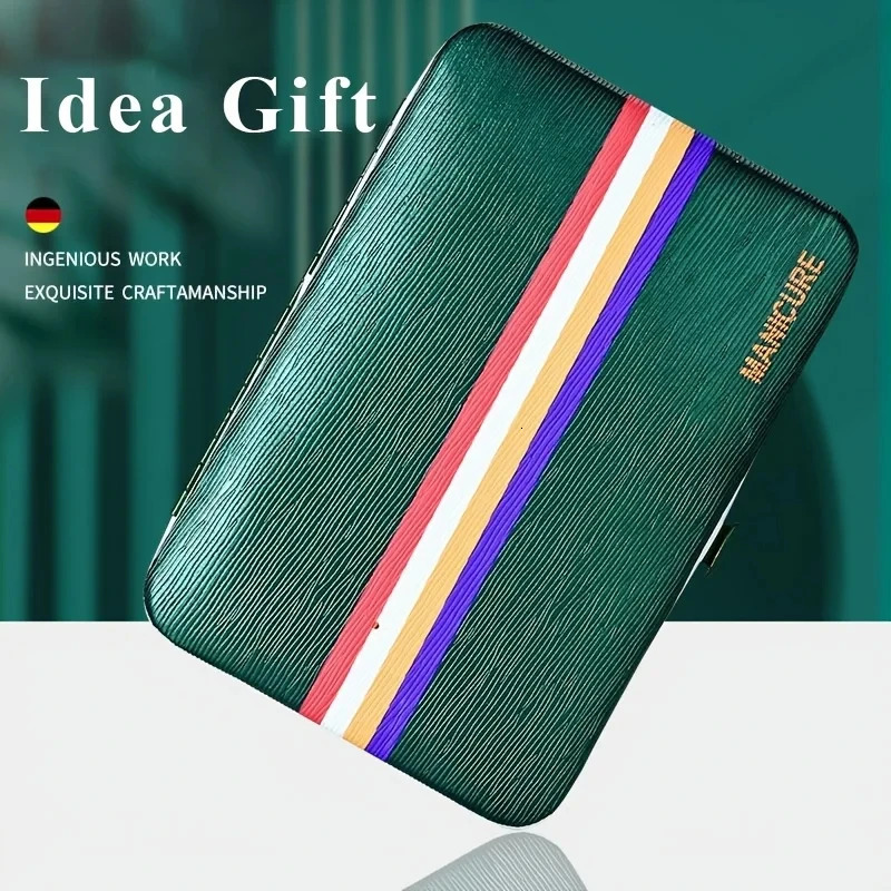 9-19 pieces/set of nail clippers stainless steel nail clipper set manual tool set with folding bag scissors makeup and beauty tools 240927