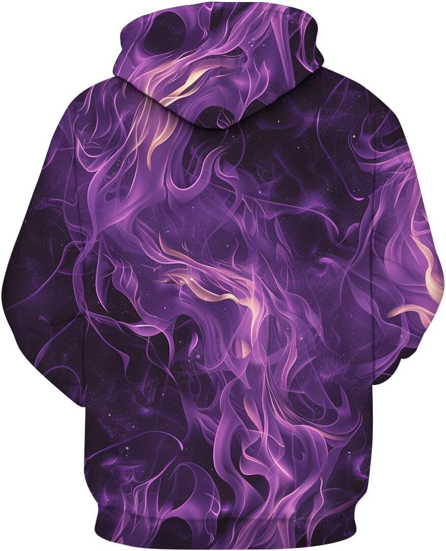 Hoodie for Mens Womens Unisex 3D Print Novelty Hoodies for Men Women Cool Flame Graphic Pullover Sweatshirts With Pockets Graphic Hoodies sweatshirt t