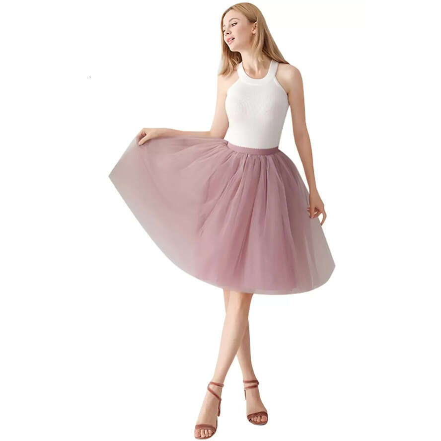 Girls Layers Women Double Solid Color Short Skirt Tulle Petticoats Elastic Waistband A E Underskirt Crinoes Wedding Dress Party Wear Cpa1697 Sxa9