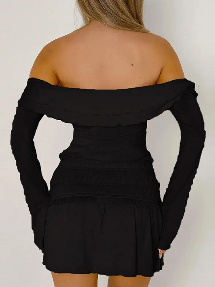 Fashionable and sexy pleated cut top for women ultra-thin dark V-neck long sleeved shirt with open collar 024 autumn womens streetwear 240927