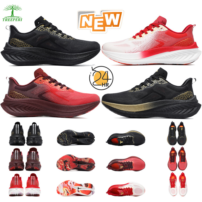 Luxury Treeperi mens platform shoes Black Gold White Red Flame Burgundy womens designer shoes Light Comfort Dragon Carbon men casual sneakers women sp