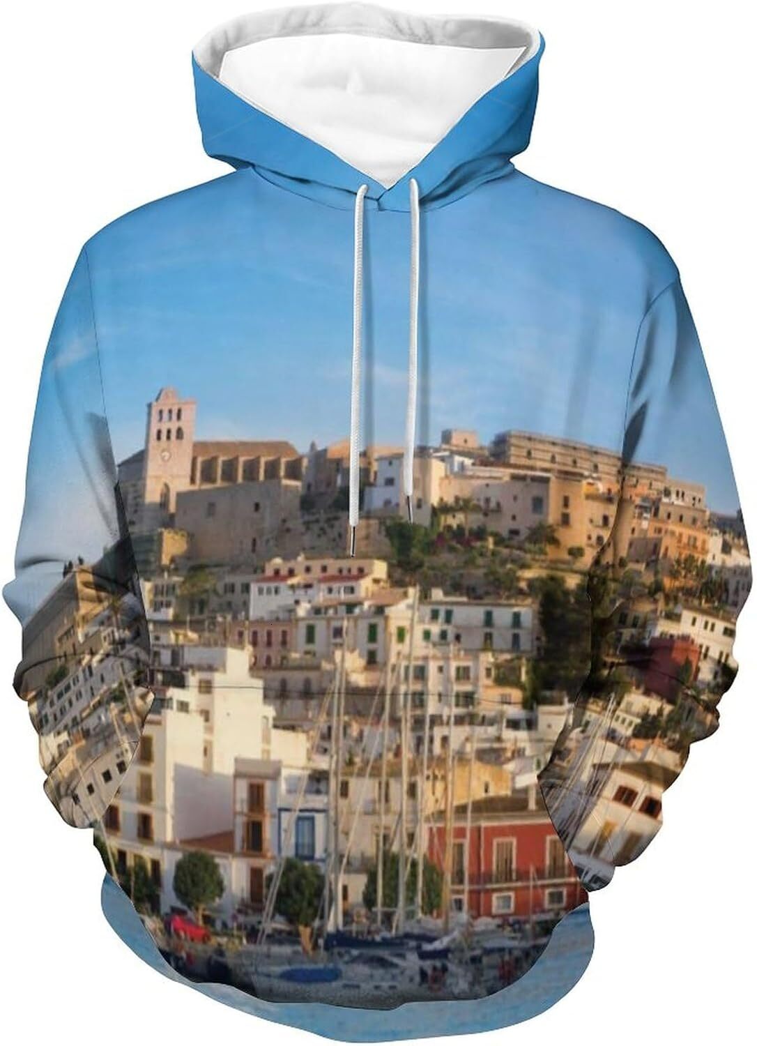 Hoodie for Mens Womens Mens Unisex Novelty Hoodies San Diego California Riverside Mirror Scenery Hooded Sweatshirt Graphic Hoodies sweatshirt