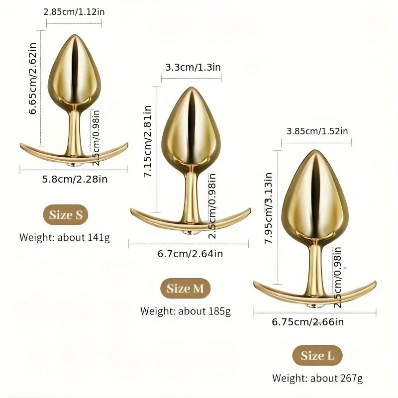 3size anal bead crystal jewelry love butt plug stimulating toy penis stainless steel 241009