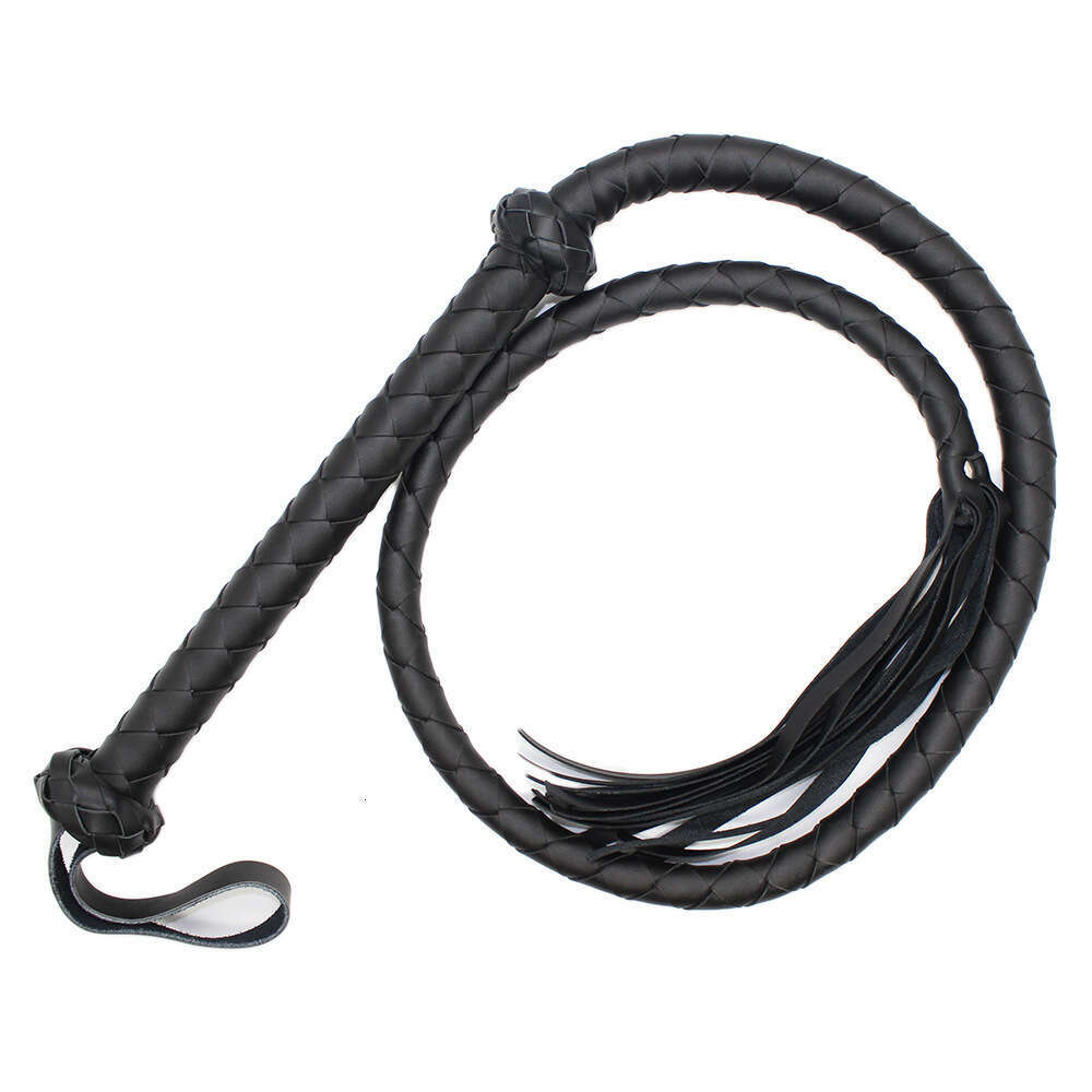 BDSM Whip Sex Hand Whip Adult Whip Game Leather Whip Teaching Whip Queen Leather Whip Black Red Cross border Manufacturer