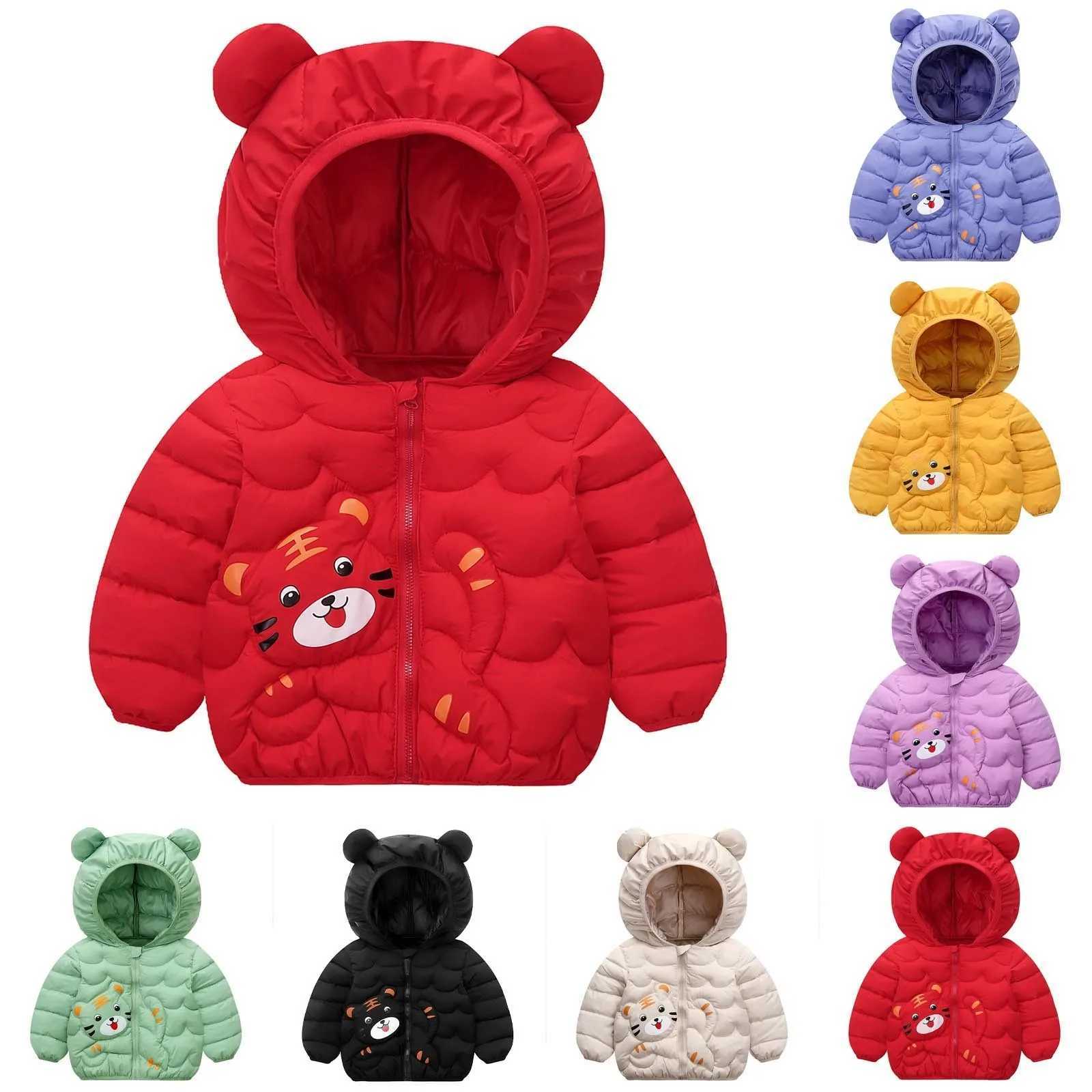 Down Coat Cute girls winter clothing light jacket hooded sweatshirt with ears girls jacket childrens clothing boys jacket H241010