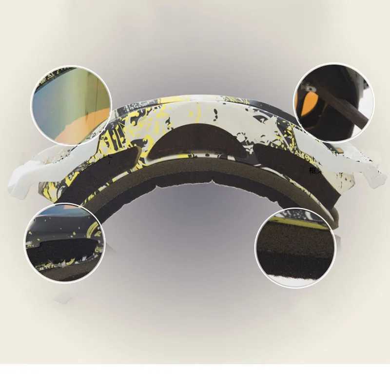 2024 new winter skiing goggles for outdoor sports skiing cycling snowboarding snow cover mens double-layer anti fog glasses CL241010