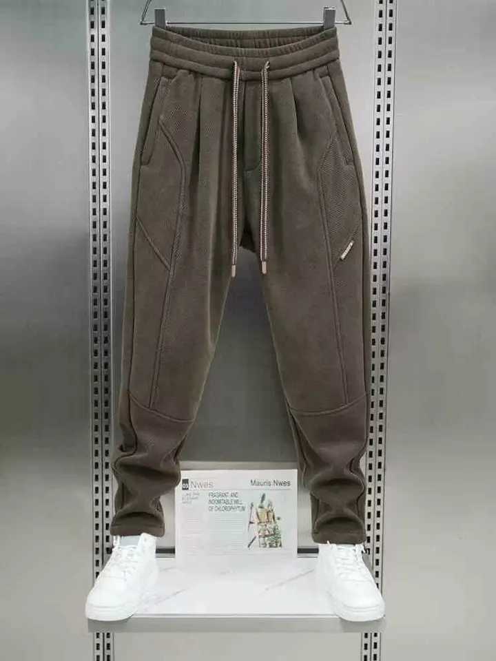 Mens denim casual pants loose pants 2024 autumn new item bundled foot pants mens casual fitness sports pants W241009