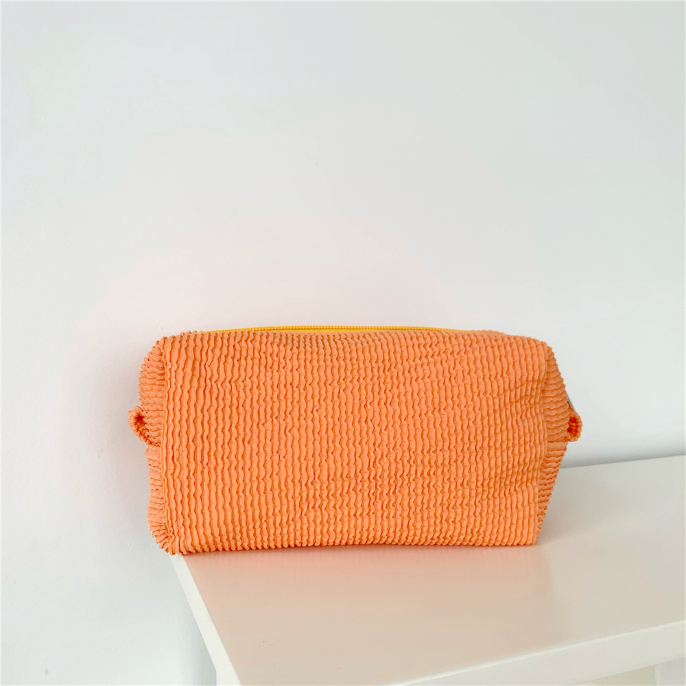 tote bag Chic Wrinkle Wave Design Makeup Tote for Summer