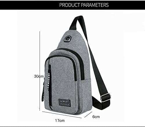 Small Sg Crossbody Chest Shoulder Water Resistant Travel Bag for Men Women With Earphone Hole (Blue)