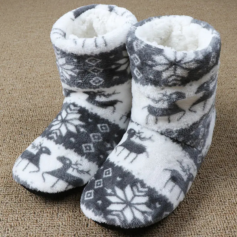 Winter Fur Slippers Women Warm House Slippers Plush Flip Flops Christmas Cotton Indoor Home Shoes Floor Shoes Claquette Fourrure 241010