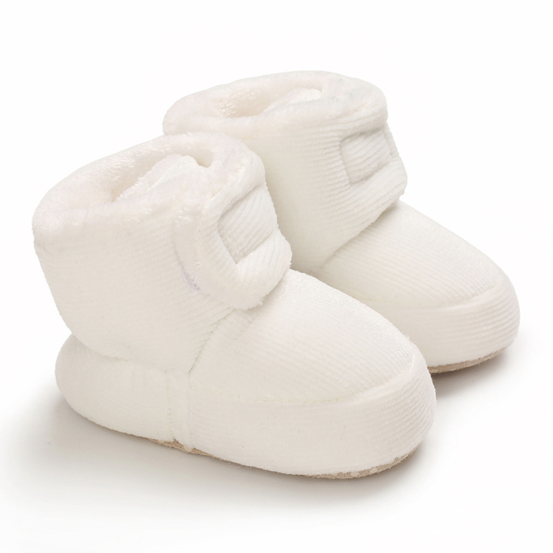 2024 Baby Autumn Winter Boots Baby Girl Boys Winter Warm Shoes cutefeet Solid Color Fashion Toddler First Walkers Kids Boots Shoes 0-18M