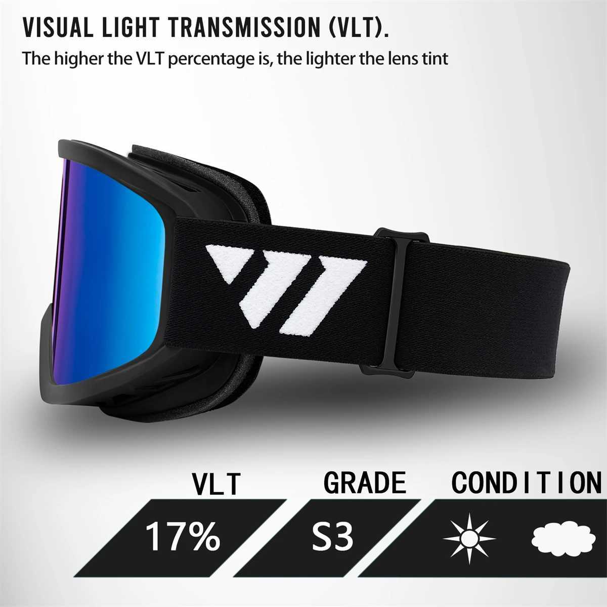 New professional ski goggles with double-layer lens anti fog UV400 ski goggles for men CL241010