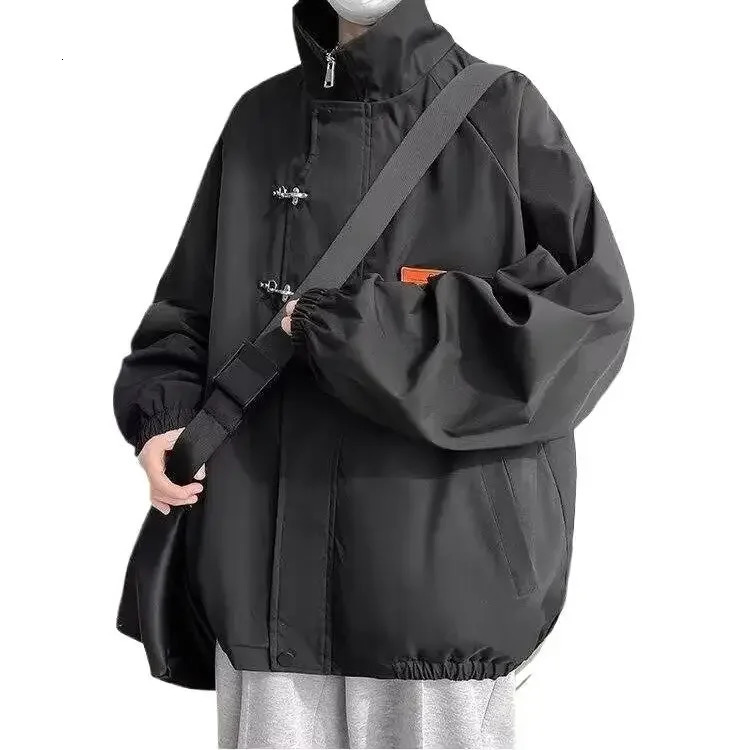 Spring and Autumn Mens and Womens Korean Metal Buckle Long Sleeve Jacket Fashion Couple Internet Celebrity Same Style Casual Jacket 241007