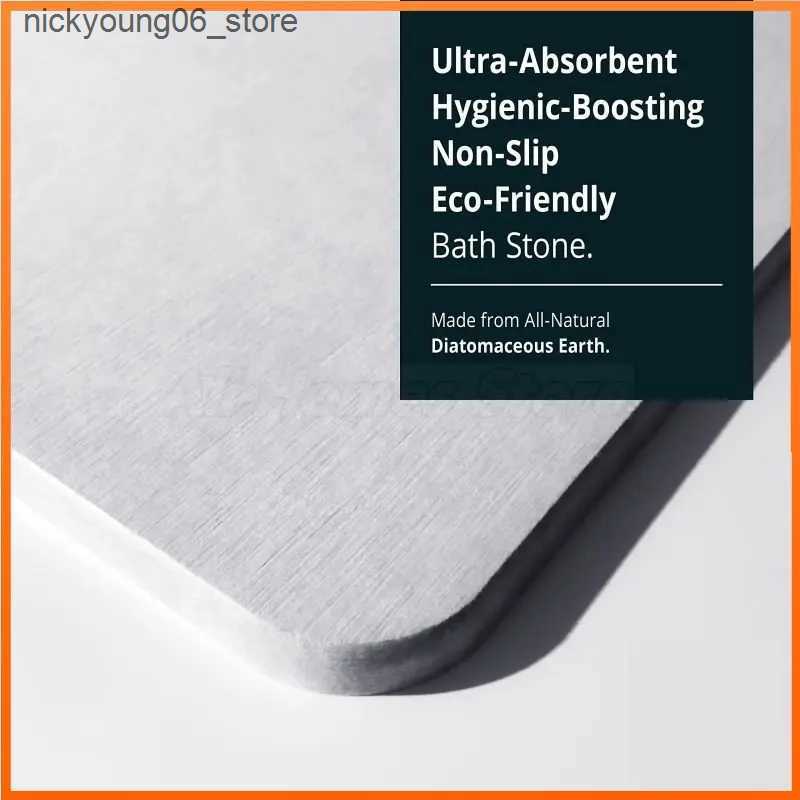 Non-Slip Bath Mats Stone Bath Mat for Bathroom Stone Shower Mat Diatomaceous Earth Mat Non-Slip Super Absorbent Quick Drying Mats Diatomaceous Mats L2