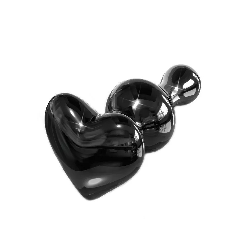 Glass Anal Plug Sex Toys For Women Pink Heart Anal Stimulator Crystal Buttplug Women Men Prostate Massage Vagina Butt Plug Balls 241010