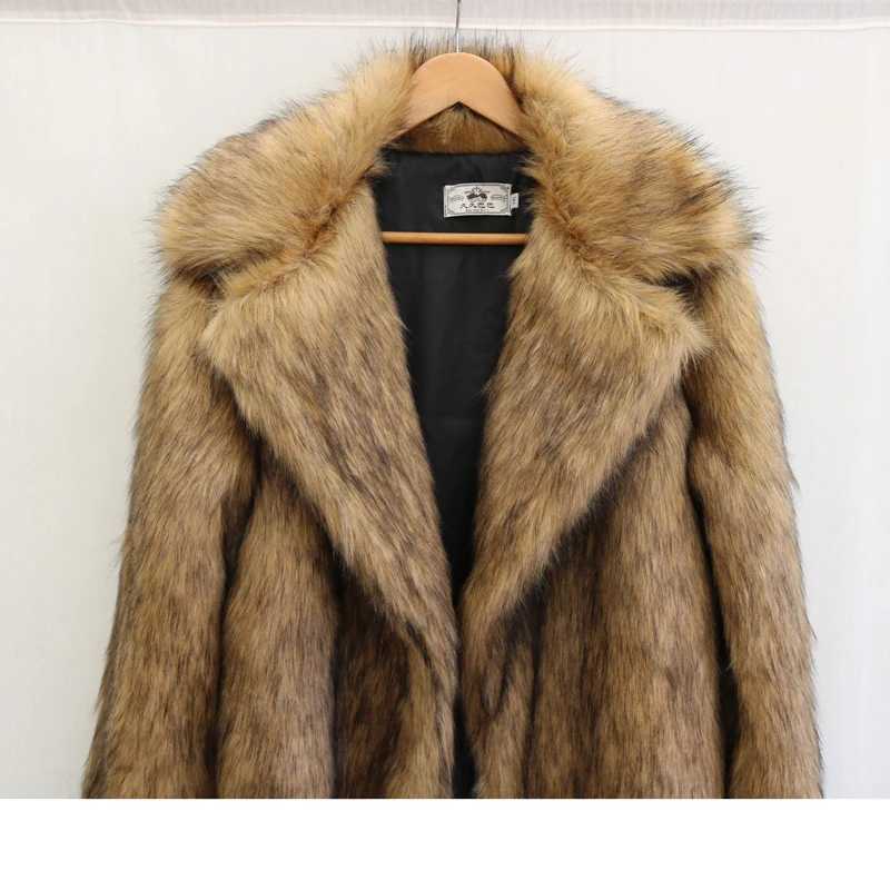 Mens fur coat new casual fox fur coat winter warm large size W241009