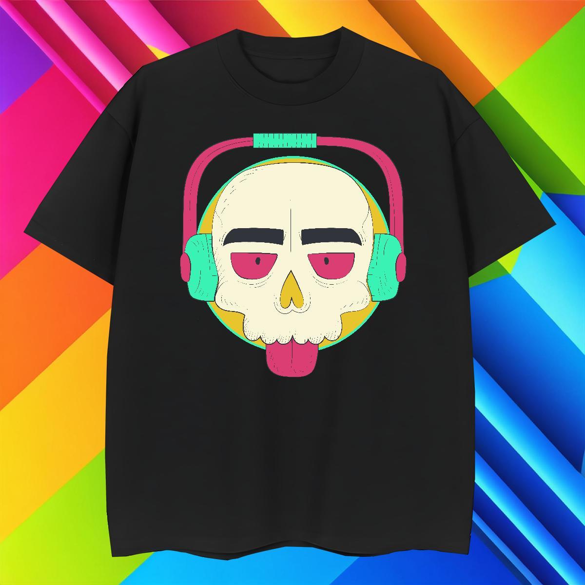 Classic Men T Shirts 100% Cotton 230g skull Daily Outfit Cartoon Printing M-4XL O-Neck Short Sleeve Couples T Shirts Factory Direct Wear