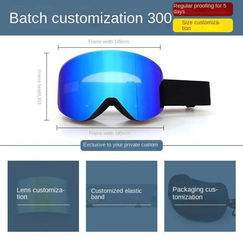 Goggles double-layer anti fog ski board snow mobile glasses outdoor sports skiing Google skiing glasses CL241010