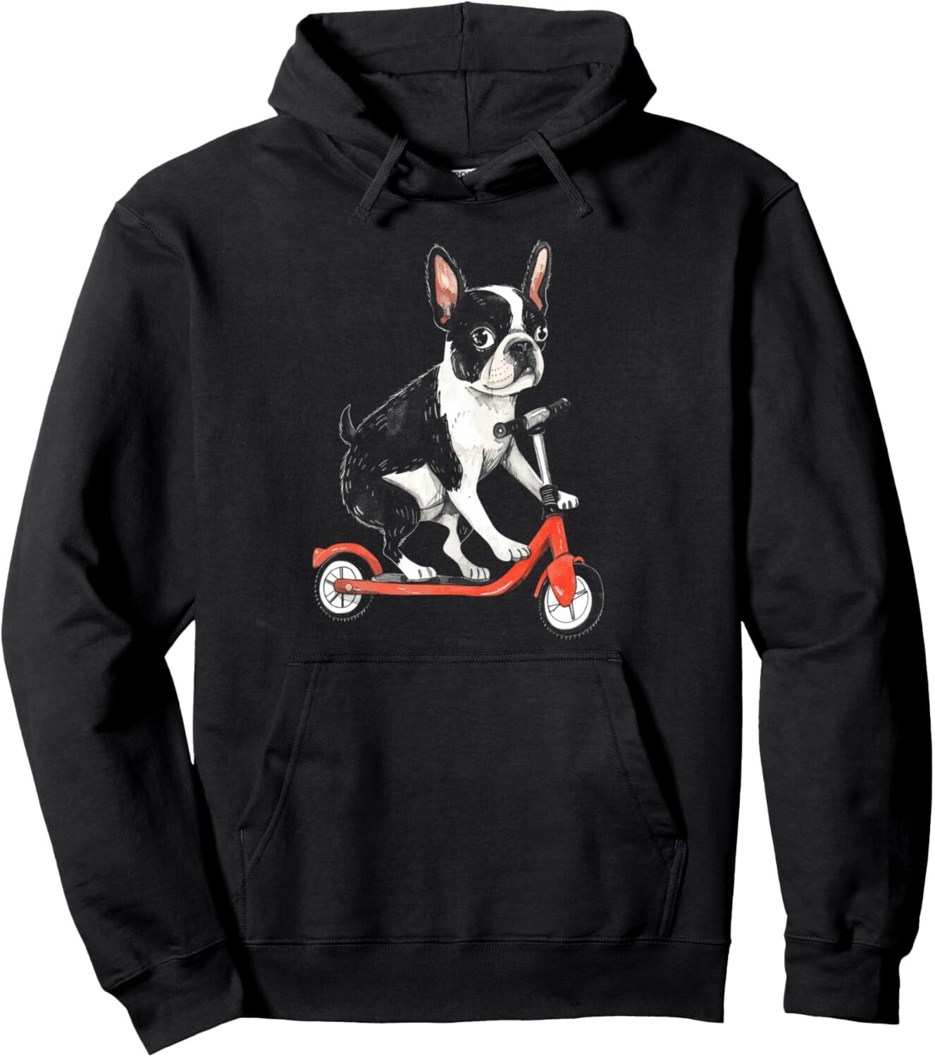 Hoodie for Mens Womens French Bulldog Scooter Cute Animal Lover Artwork Pullover Hoodie Graphic Pullover Long Sleeve