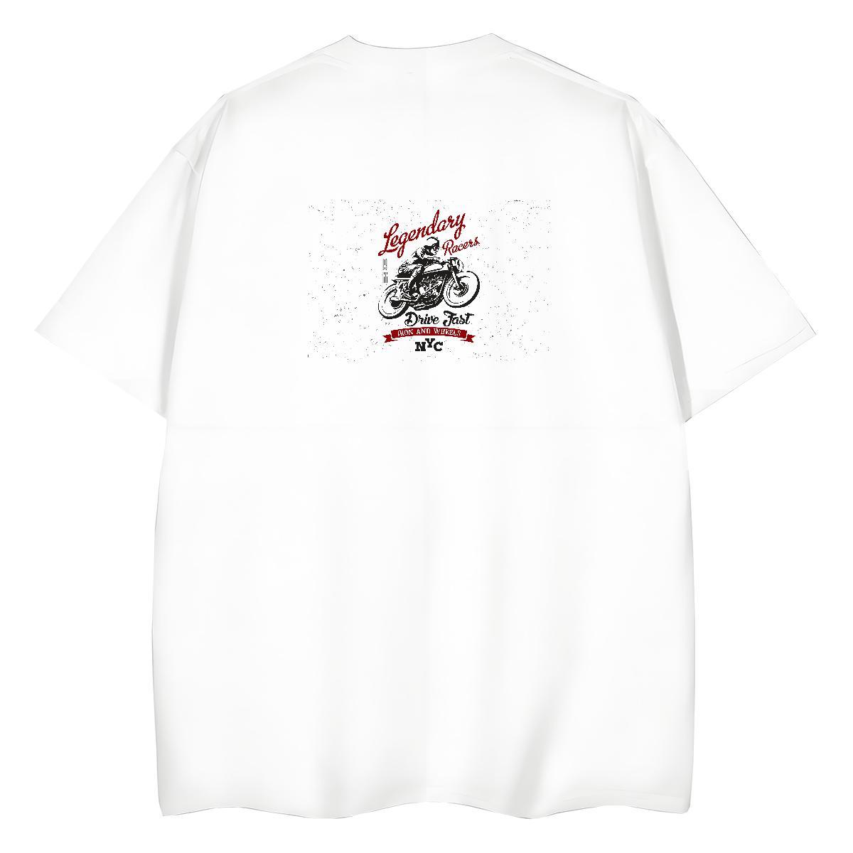 Brand T shirt 100% Cotton 230g O-Neck Short Sleeve Daily Outfit Motorcycle Women Tshirts Lady DIY Anime Tees Shirts