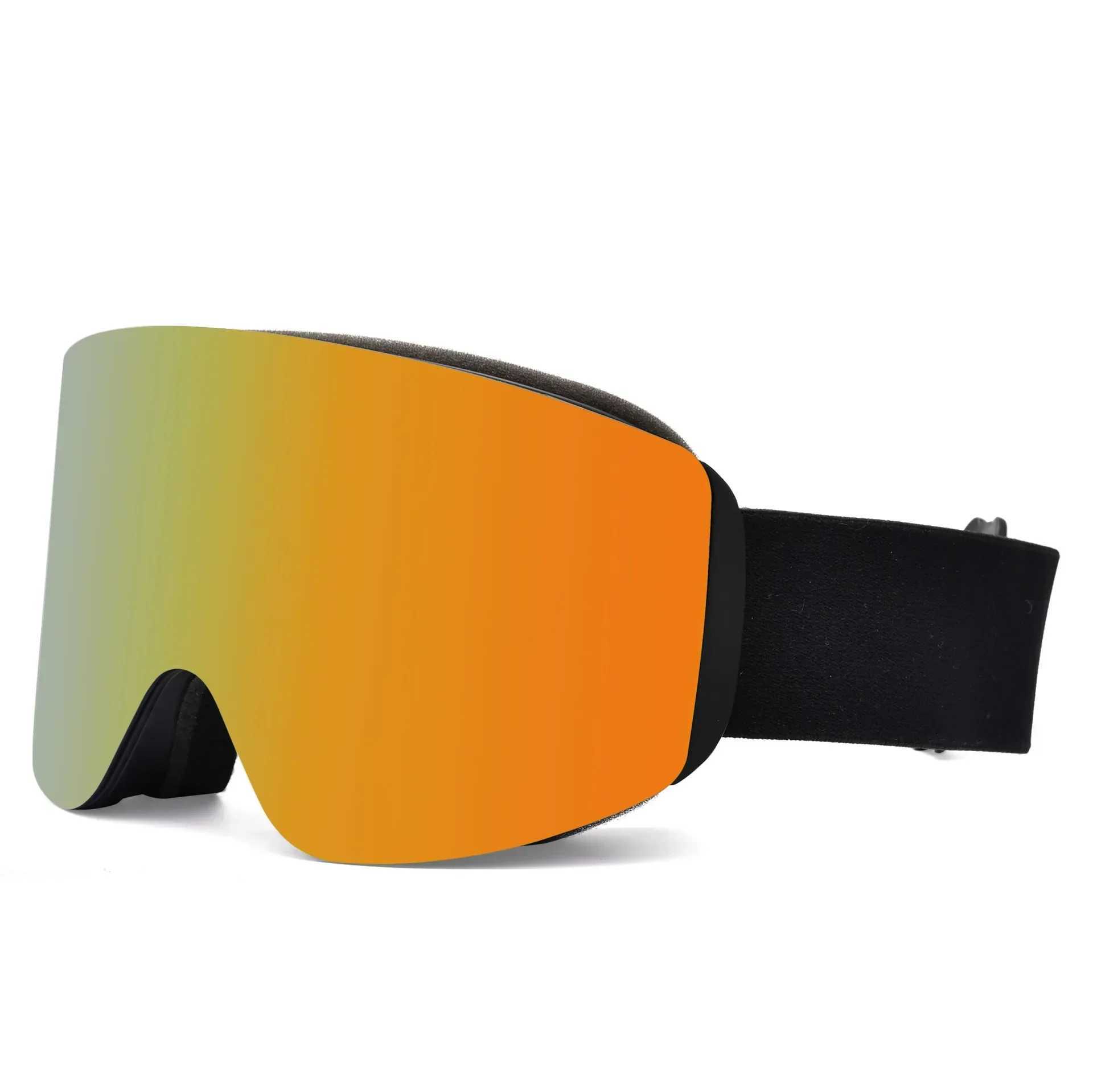 New adult skiing goggles 2025 womens outdoor magnetic absorption anti glare mountain goggles anti fog sports skiing goggles CL241010