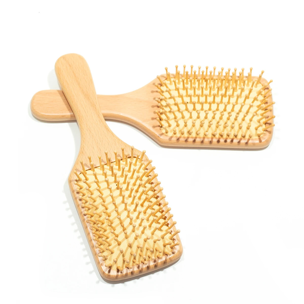 Autumn Fish Large Air Cushion Air Bag Wooden Beech Comb Scalp Massage Round Head Comb Reduce Hair Loss Styling Tool 241009